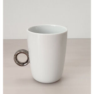 2006 Fred and Friends White W/Ring Handle Coffee Mug Tea Cup 4" (P10)